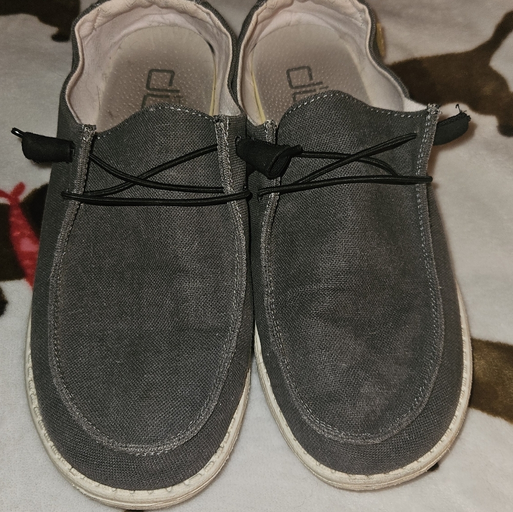 Hey Dude Women's Size 11 Charcoal Slip-On Loafers